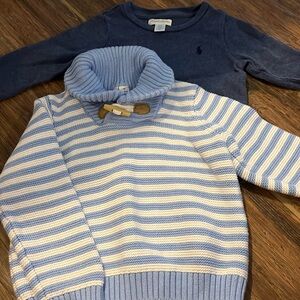 24 months Ralph Lauren long sleeve. 2t Janie and jack striped sweater